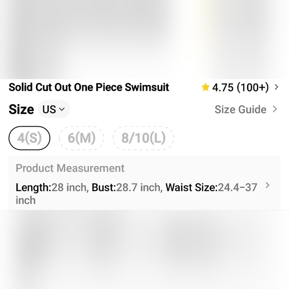 One Piece Tan Brown Cutout Small Swimsuit NWT - Picture 6 of 6